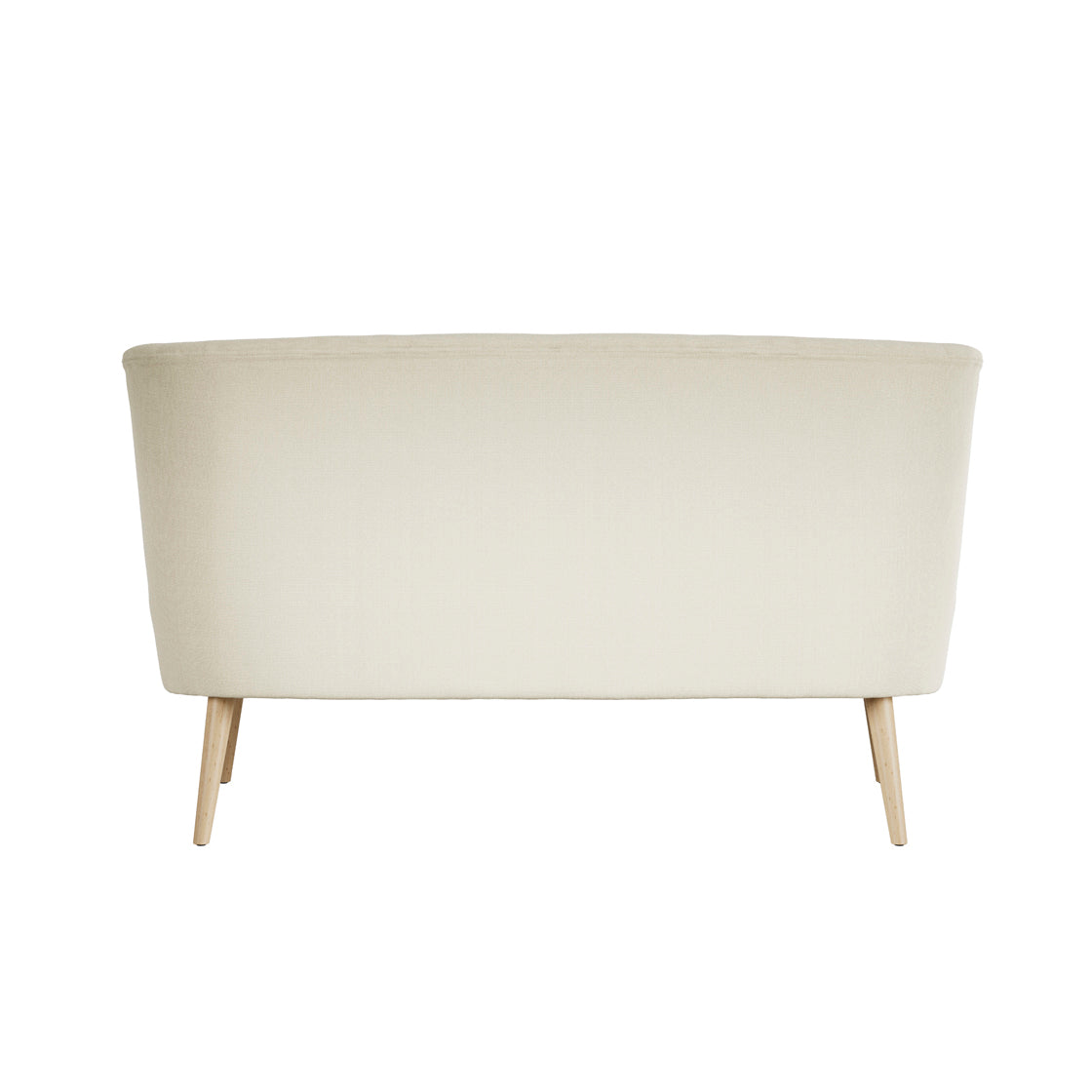 Beau Sand Beige & Blonde Wood Sofa | 2 Seater